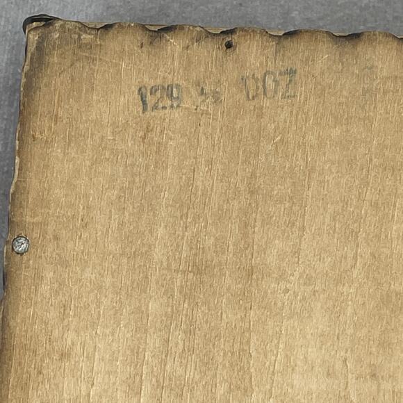 Vintage 1930s Platt-Maschek Lady Golfer Themed Wood Pyrography Handkerchief Box - Picture 5 of 12